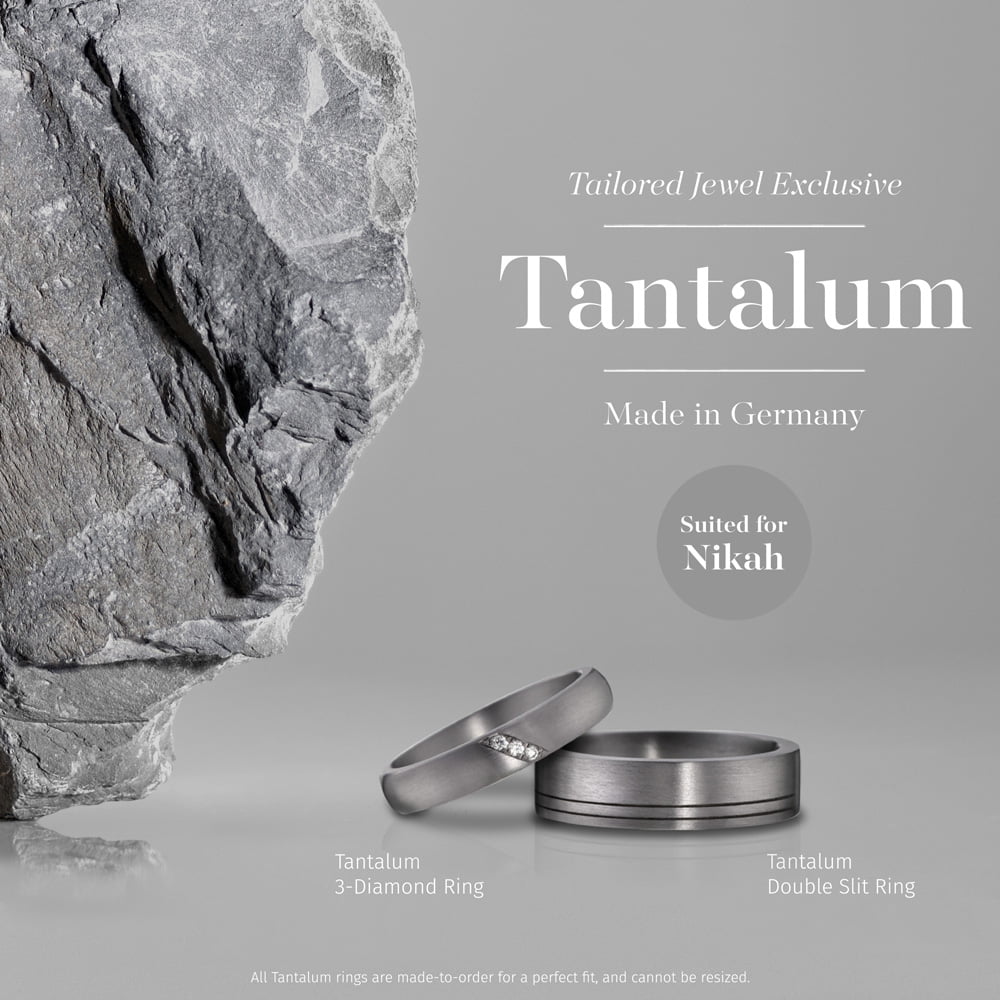 tantalum diamond ring